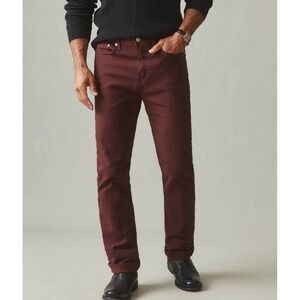 NWOT American Giant Men Roughneck Stretch Canvas Straight Leg Pants 34x34 Raisin